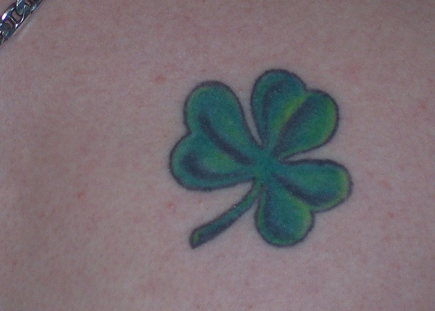 Nice Shamrock Leaf Tattoo