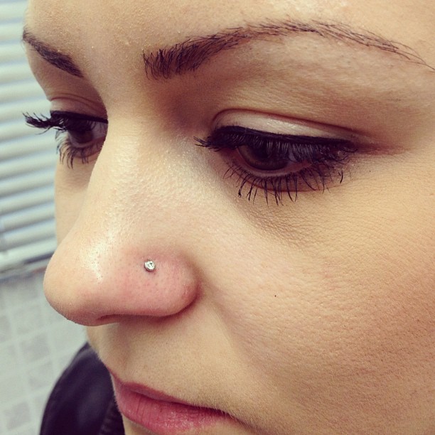 Nostril Piercing With Single Stud