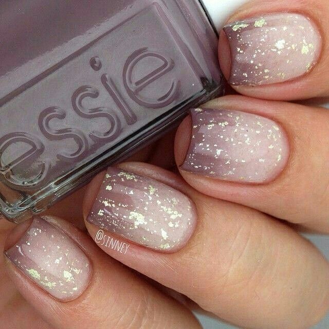 Ombre Nails With Glitter Nail Art