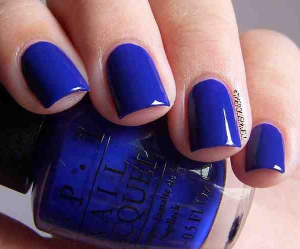 Pastel Royal Blue Nail Art