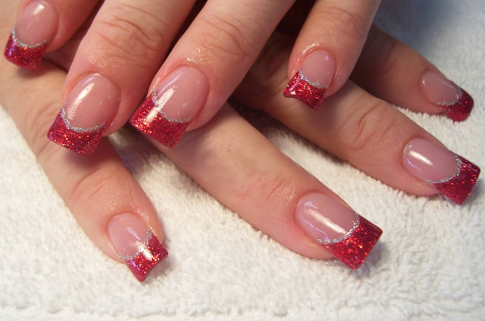 Ombre Red Glitter Tip Nails Youll Have Plenty Of Shade Options For 
