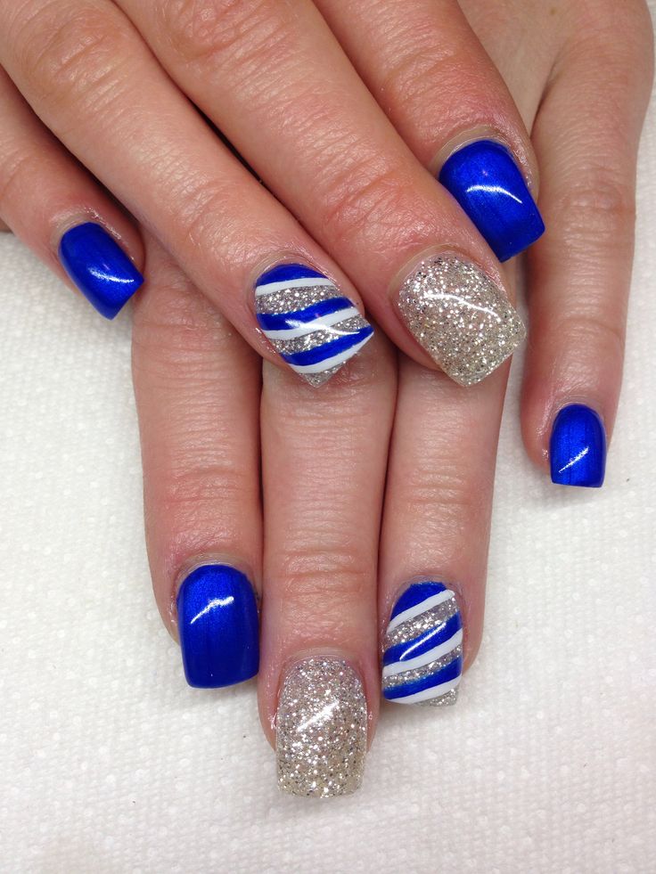 81 Cool Royal Blue Nail Art Design Ideas For Trendy Girls