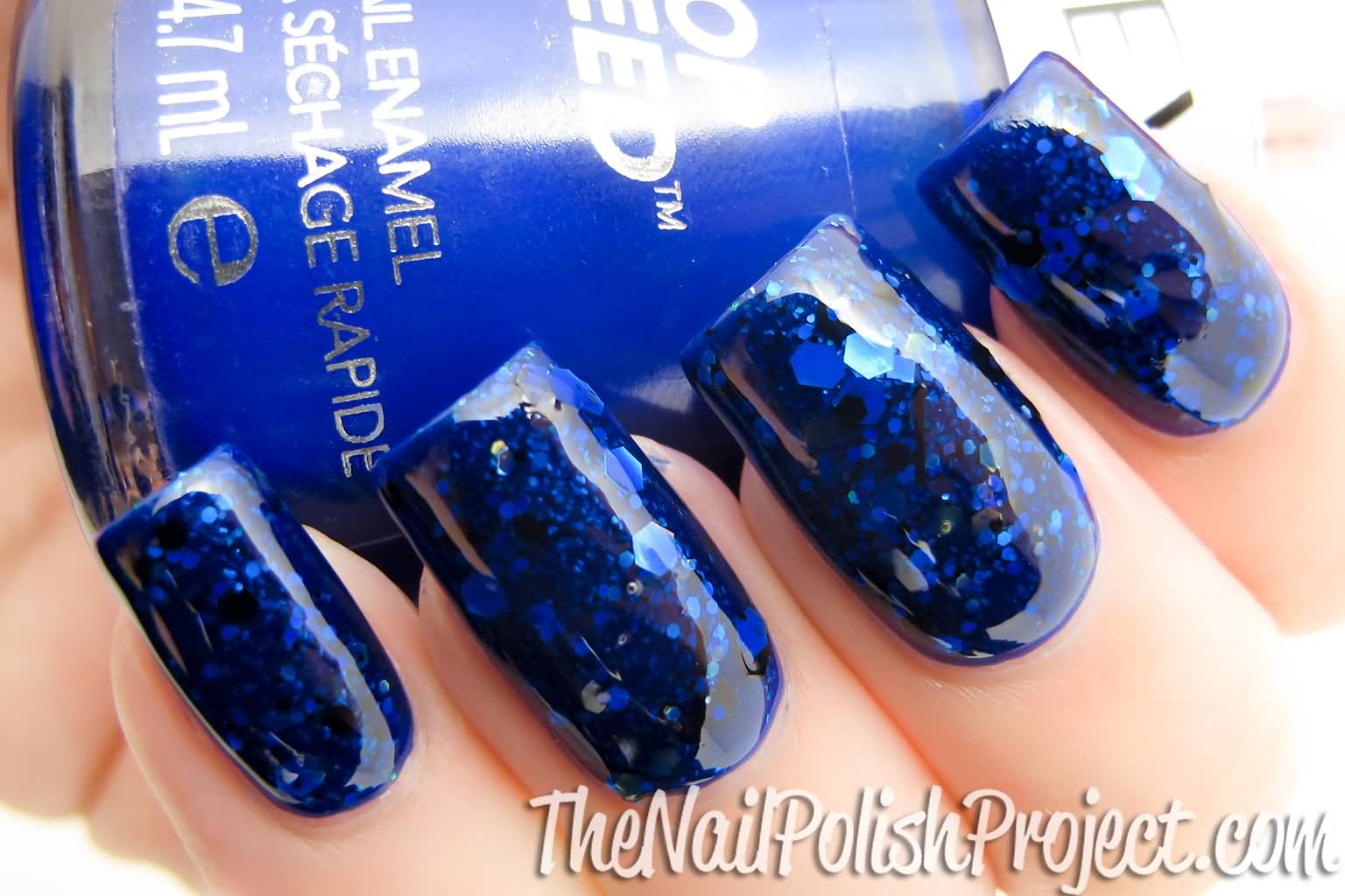 Royal Blue Gel Nail Art