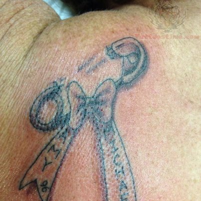 Safety Pin Bow Tattoo