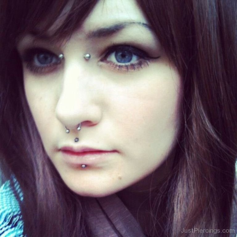 Septum And Cyber Bites Piercing For Young Girls