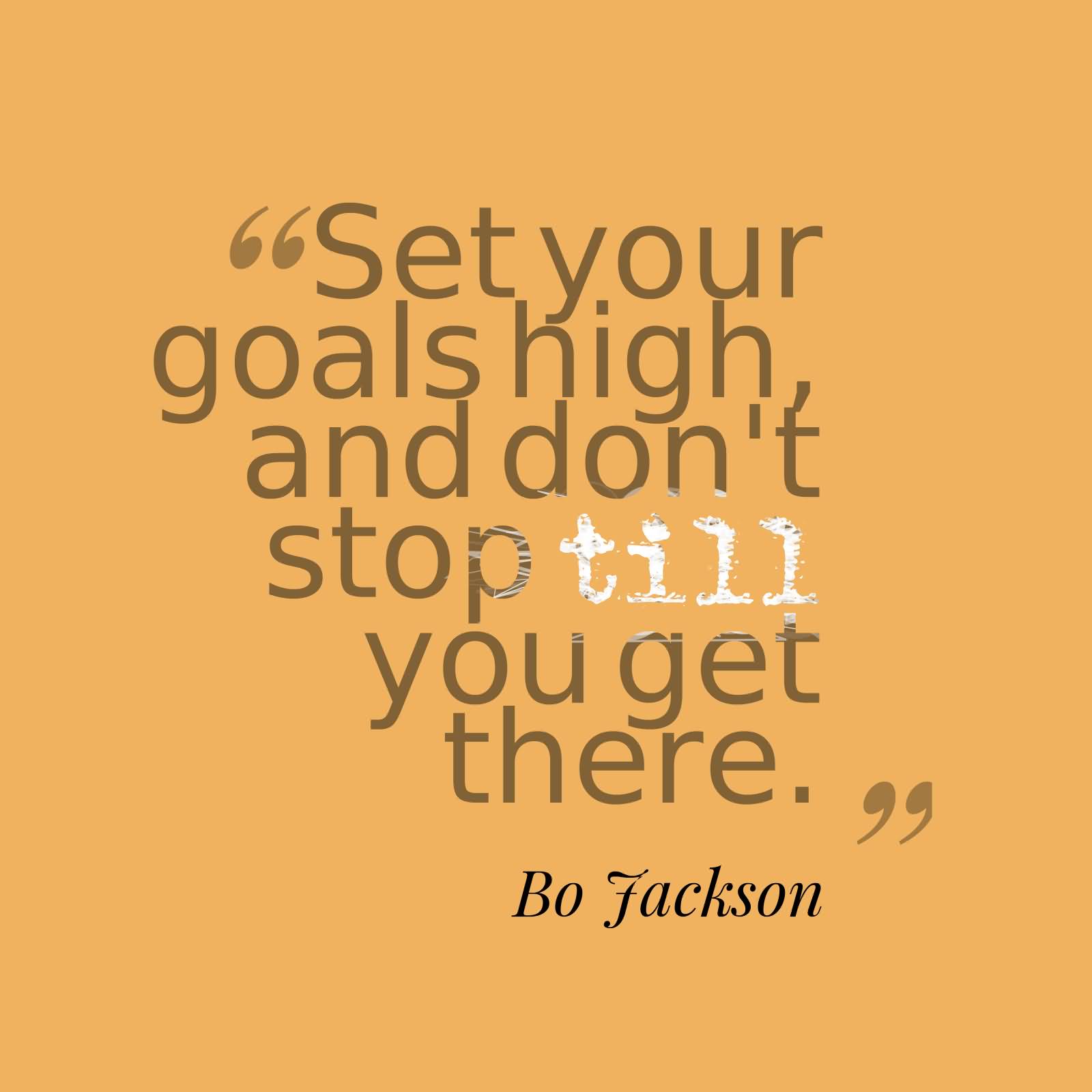 Set your goals high, and don't stop till you get there - Bo Jackson (2)