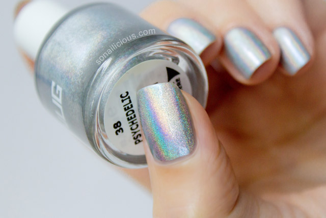 Silver Colorful Holographic Nail Art