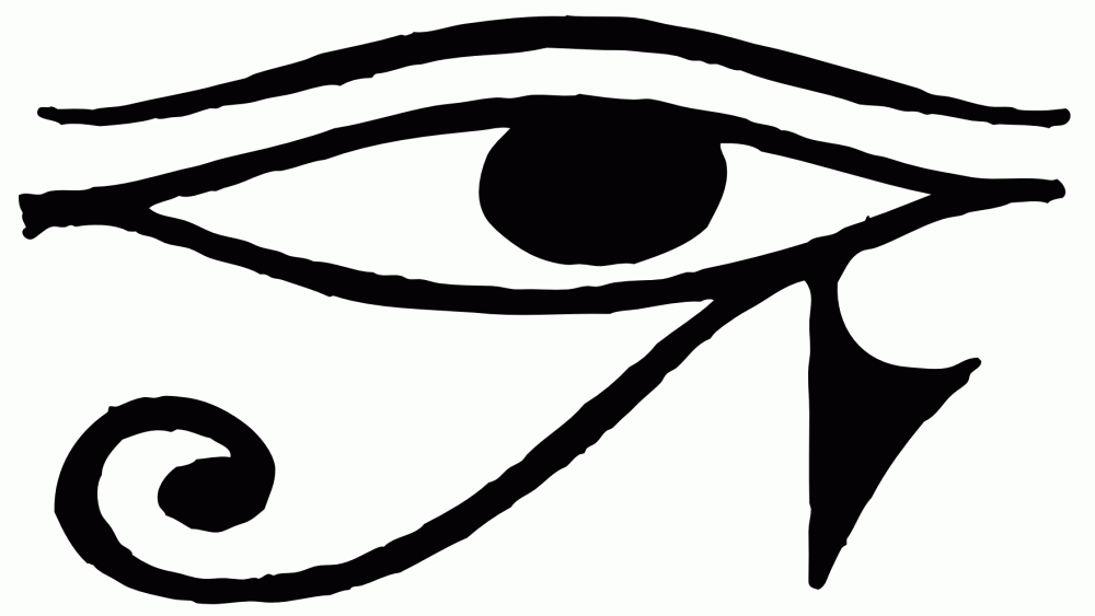 Simple Black Horus Eye Tattoo Sample