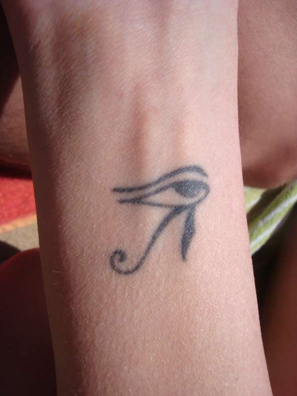 Simple Horus Eye Tattoo On Forearm