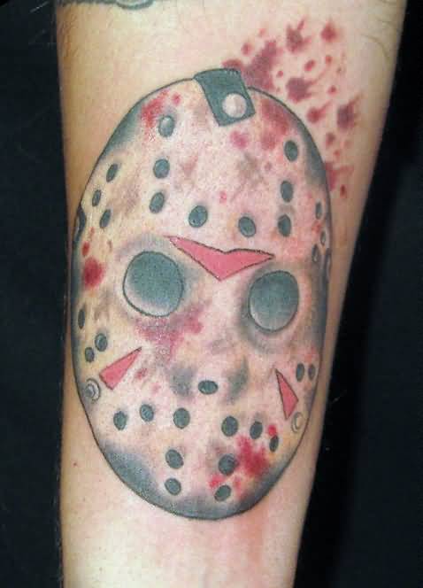 Simple Jason Mask Tattoo