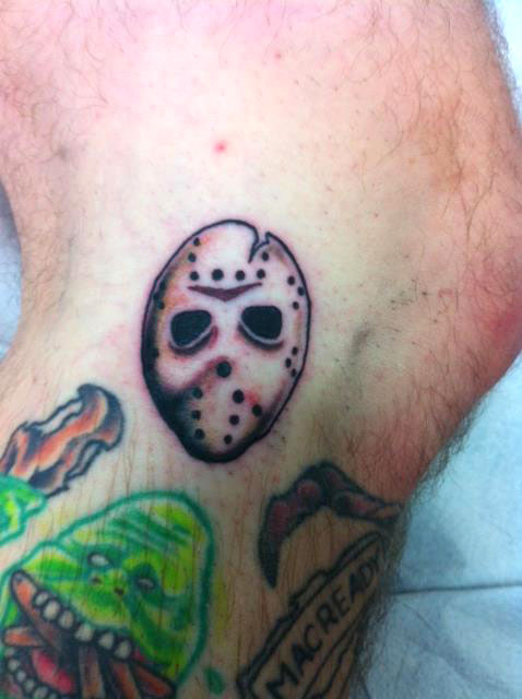Simple Jason Mask Traditional Tattoo