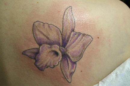 Simple Light Purple Iris Tattoo