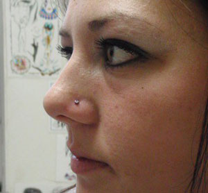Simple Nostril Piercing For Women