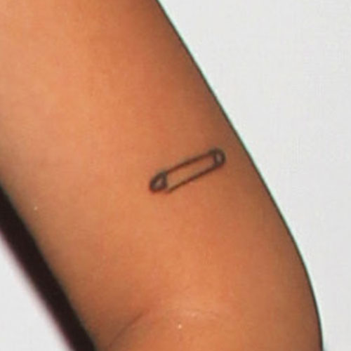 Tiny Safety Pin Tattoo