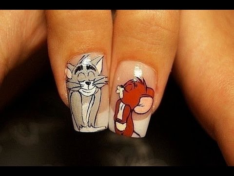 Tom And Jerry Cute Cartoons Nail Art