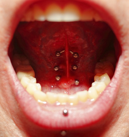 Triple Tongue Frenulum Piercing