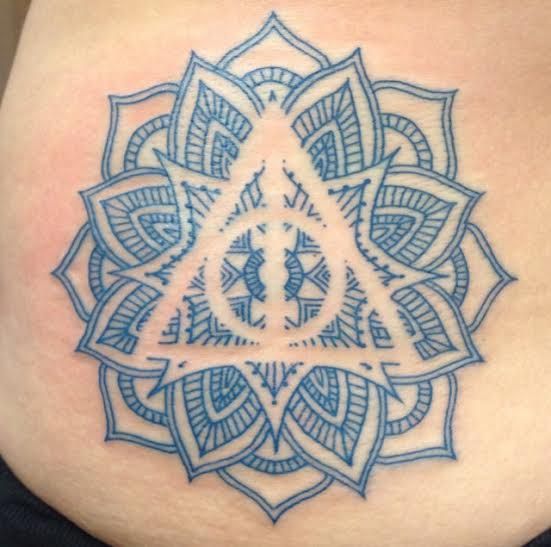Wonderful Mandala Deathly Hallows Tattoo By Mandalintattoos