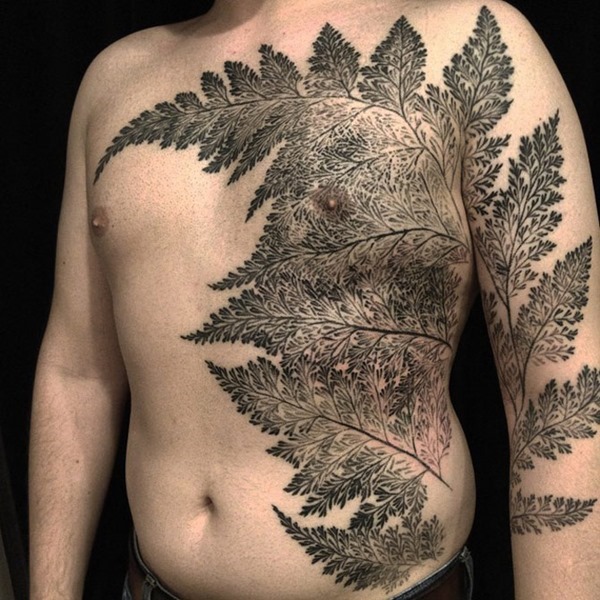 Amazing Large Plant Tattoo For Men