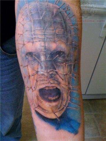 Amazing Realistic Pinhead Tattoo On Arm