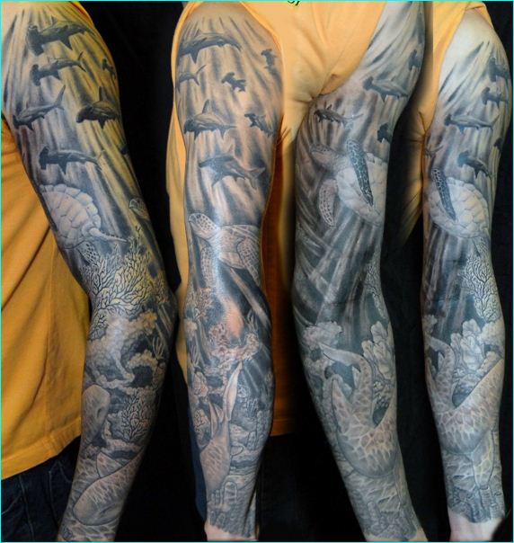 15+ Sea Creature Full Sleeve Tattoos