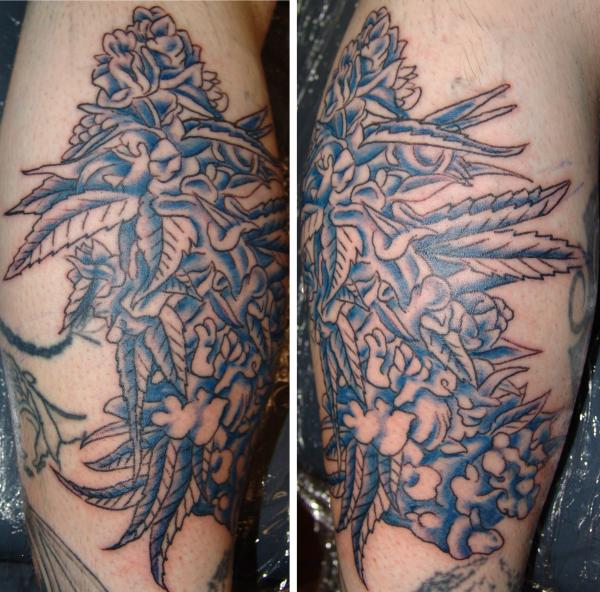 Awesome Purple Plant Tattoo