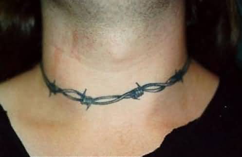 Barbed Wire Necklace Tattoo