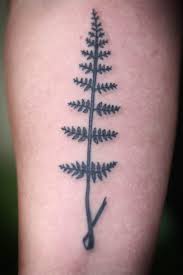 Black Fern Plant Tattoo