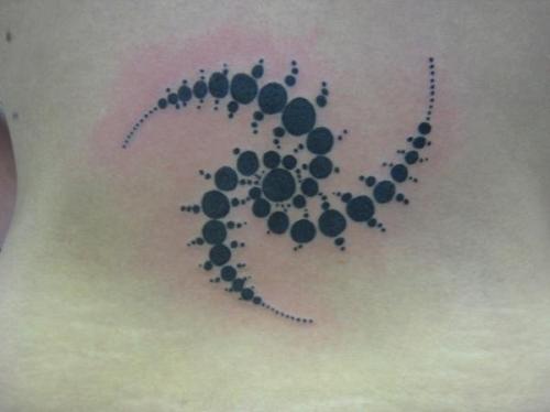 Black Mandelbrot Julia Set Tattoo