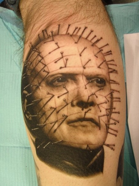 Brilliant Pinhead Portrait Tattoo