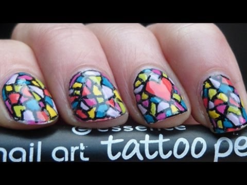 Colorful Mosaic Nail Art