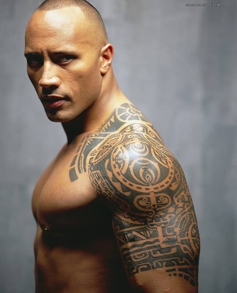 Cool Samoan Tattoo On Left Half Sleeve
