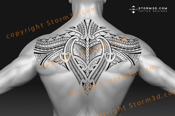 Cool Samoan Tattoo On Man Upper Back