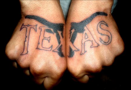 Creative Texas Longhorn Tattoos On Hands