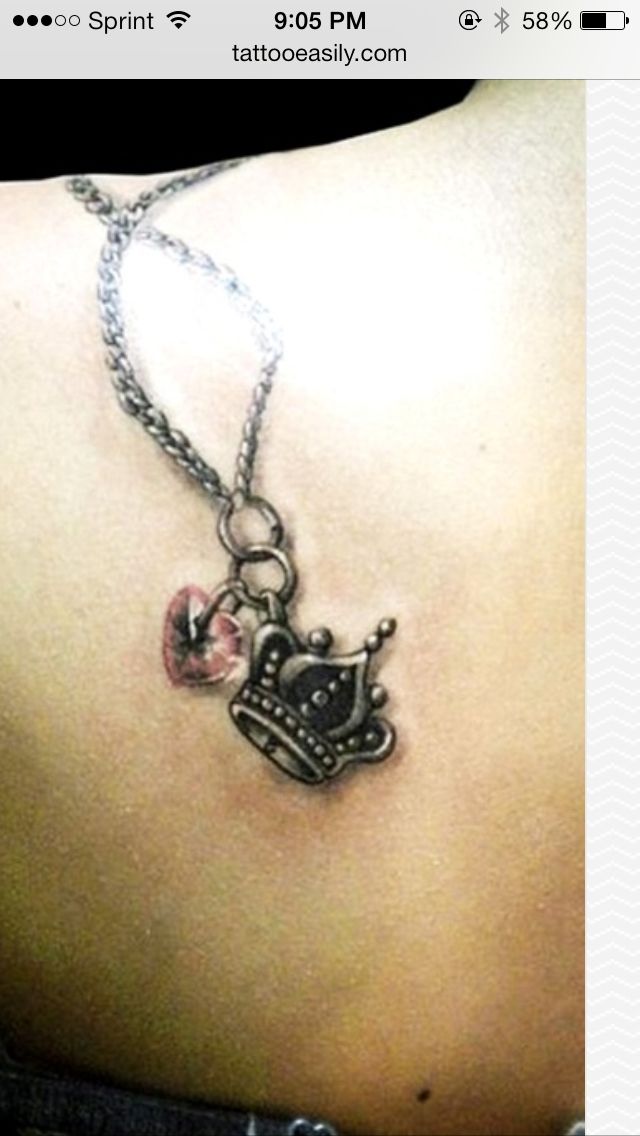 Crown Necklace Tattoo
