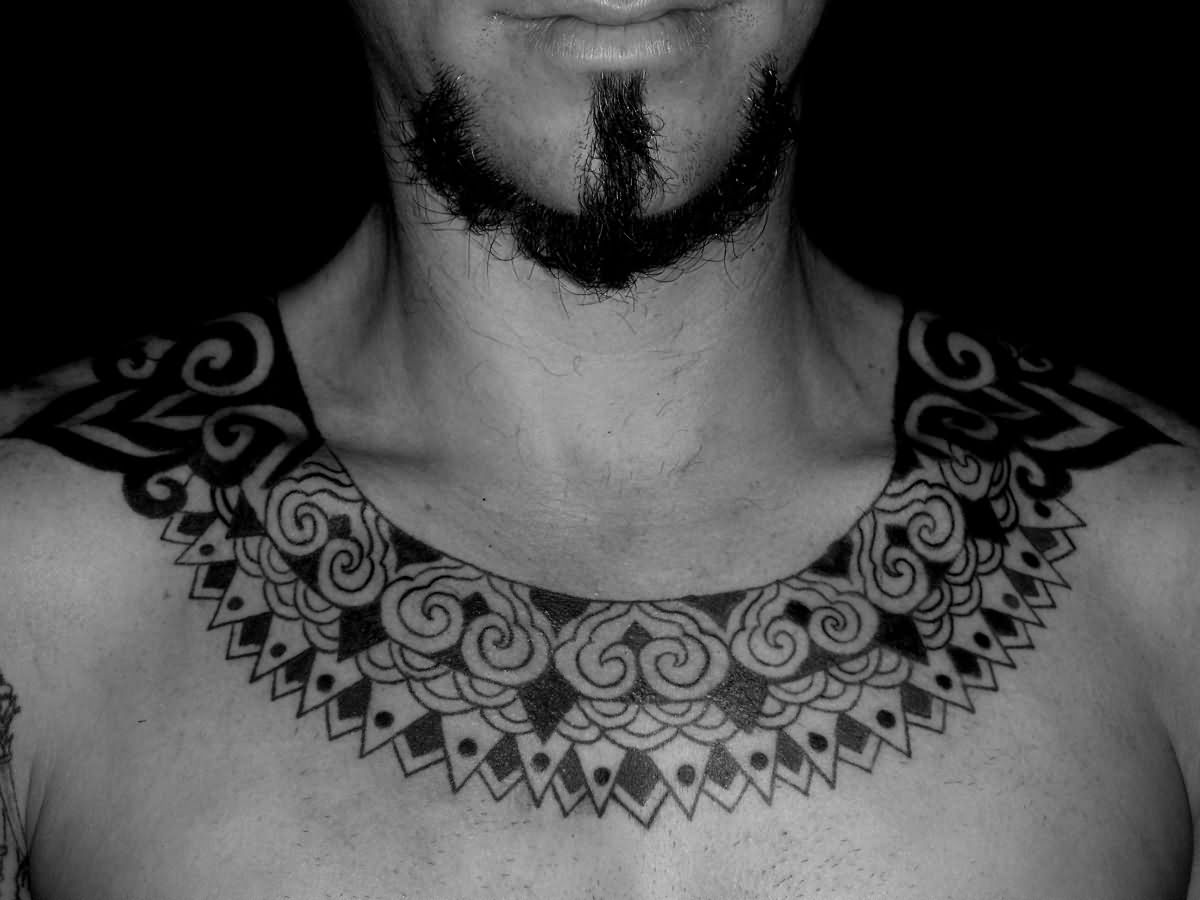 Egyptian Necklace Tattoo For Men