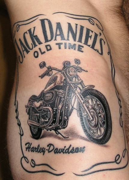 Harley Davidson Bike Tattoo