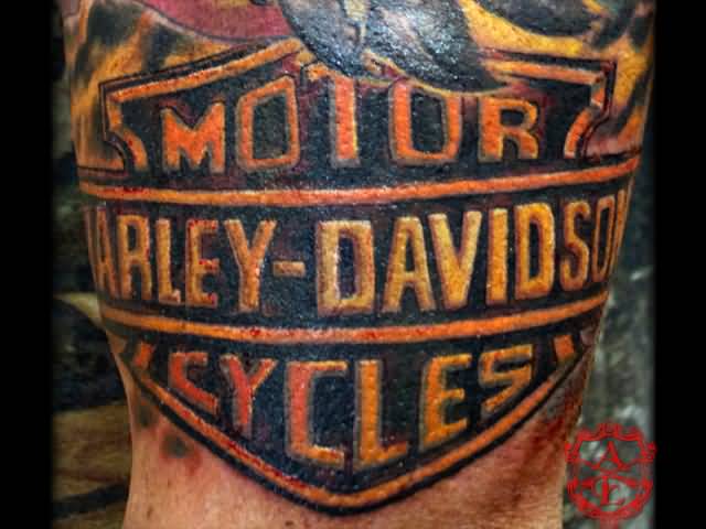 Harley Davidson Logo Tattoo By Sean Ambrose