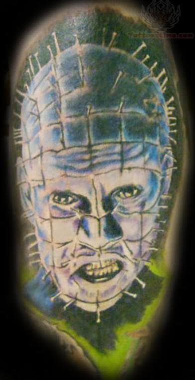 Horror Color Ink Pinhead Tattoo