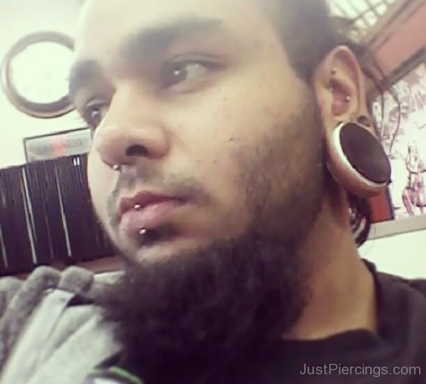 Man With Labret And Septril Piercing