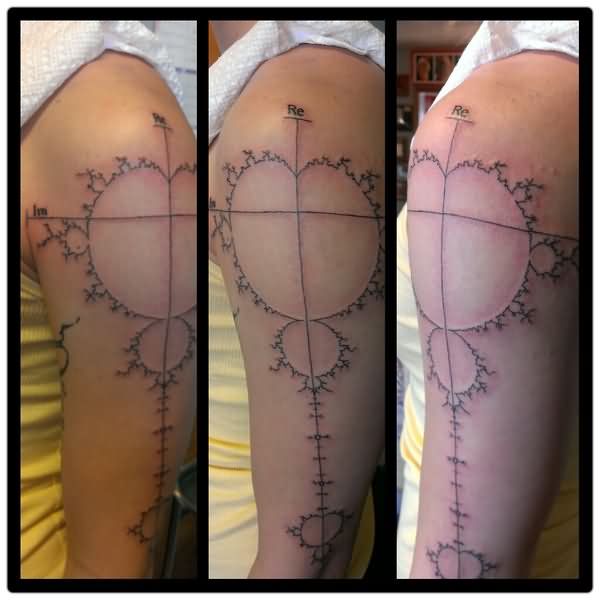 Mandelbrot Tattoo On Left Half Sleeve