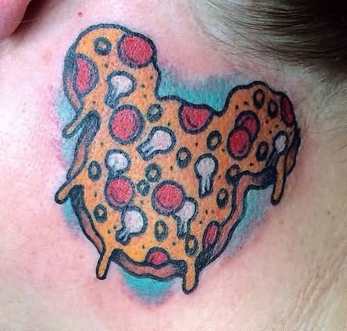Micky Mouse Pizza Tattoo