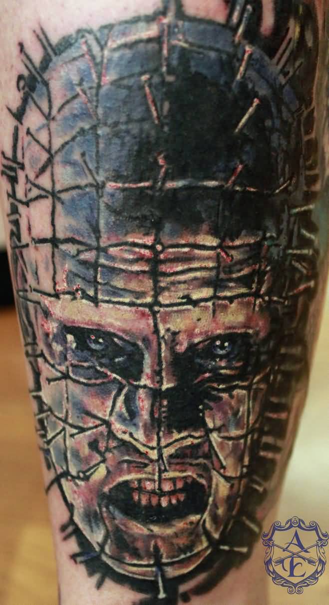 Nice Angry Pinhead Tattoo By Sean Ambrose