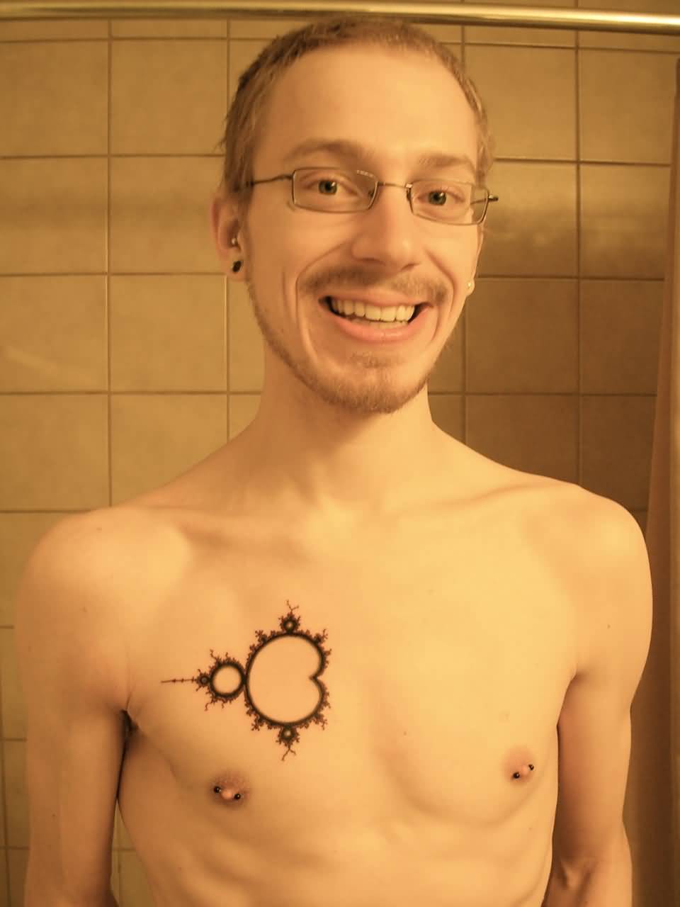 Nice Mandelbrot Set Tattoo On Chest By Cameron