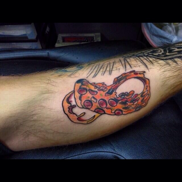 Nice Pizza Infinity Traditional Tattoo For Men