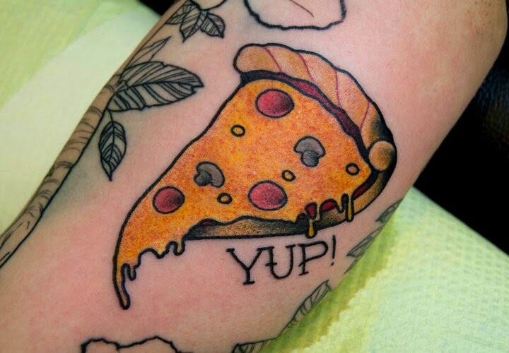 Nice Pizza Slice Yup Tattoo.