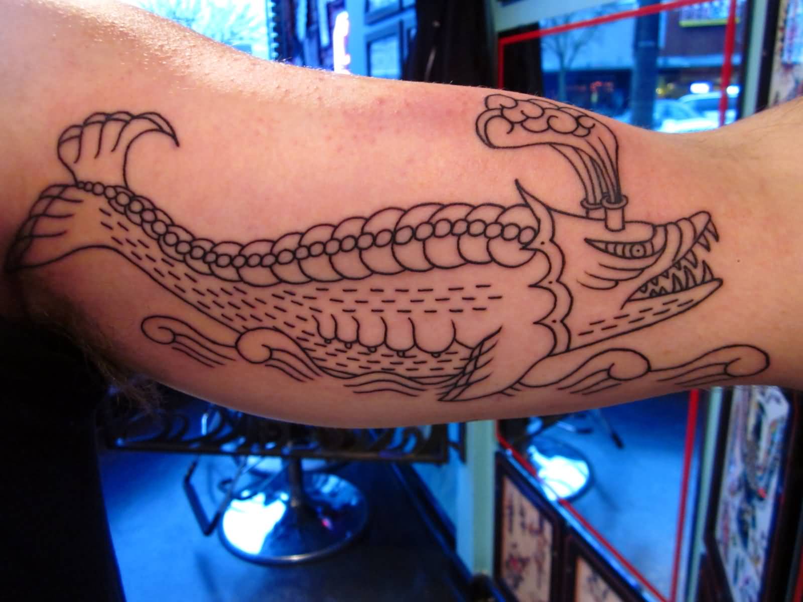 Nice Sea Creature Monster Tattoo