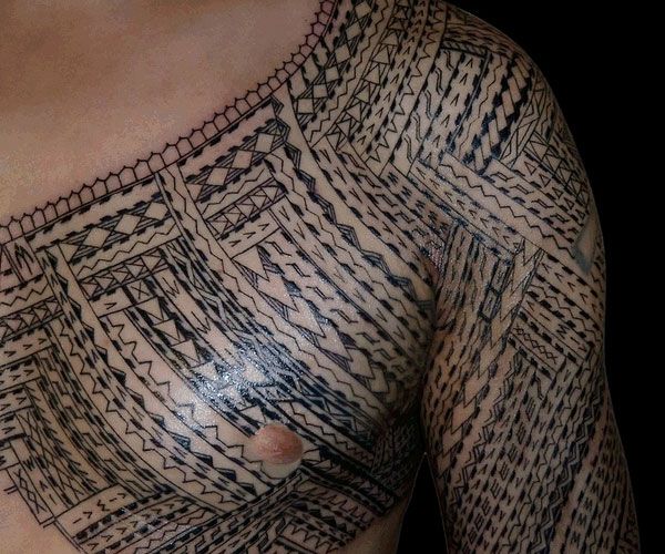 Nice Tribal Samoan Tribal Tattoo For Men
