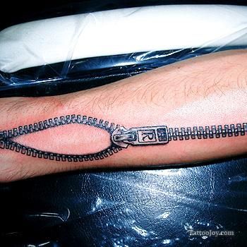 Nice Zipper Tattoo