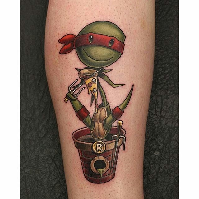 Ninja Turtle Plant Tattoo