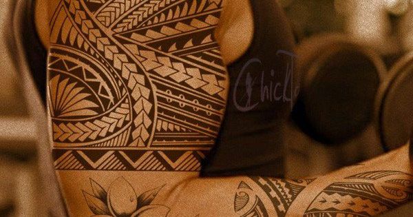 Outstanding Tribal Samoan Tattoo On Right Half Sleeve